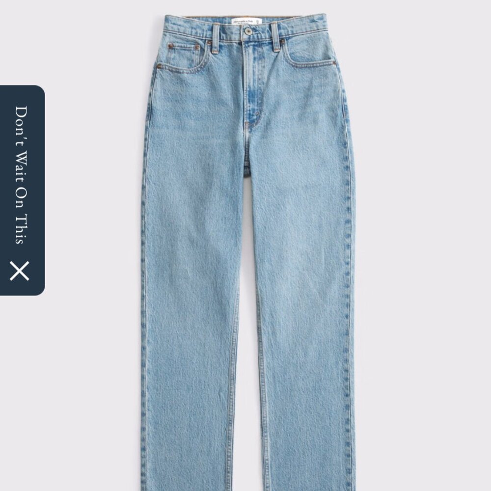 A&F Size 6/28 Curve Love Ultra High Rise 90s Straight Jean